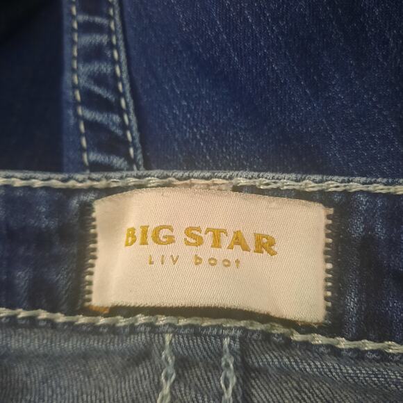 Big Star Womens Liv Bootcut Low Rise Embellished Pocket Jeans Size 31L - Picture 3 of 7